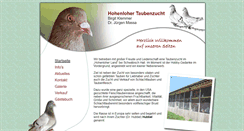 Desktop Screenshot of hohenloher-taubenzucht.de